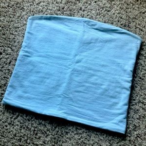 Brandy Melville - Baby blue cropped tube top - OS